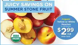 Kroger Organic Yellow or White Peaches or Nectarines offer