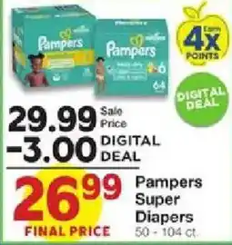 United Supermarkets Pampers Super Diapers offer