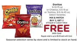 Kroger Doritos, Cheetos or Tostitos offer