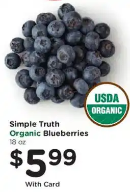Mariano's Simple Truth Organic Blueberries offer