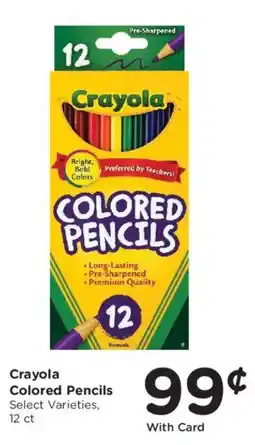 Kroger Crayola Colored Pencils offer
