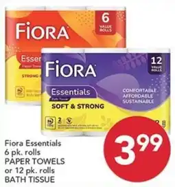 Pete's Fresh Market Fiора Essentials paper towels or bath tissue offer