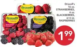 Pete's Fresh Market Driscoll's strawberries, blackberries, or raspberries offer