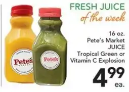 Pete's Fresh Market Pete's Market Juice offer