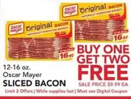 Pete's Fresh Market Oscar Mayer sliced bacon offer
