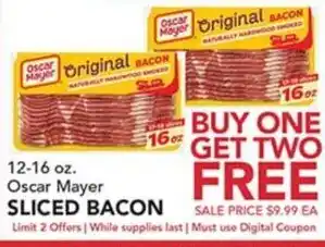 Pete's Fresh Market Oscar Mayer sliced bacon offer