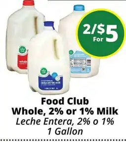 Rancho Markets Food Club Whole, 2% or 1% Milk offer
