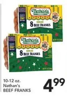 Pete's Fresh Market Nathan's beef franks offer