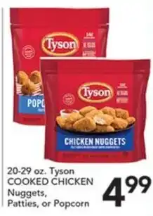 Pete's Fresh Market Tyson cooked chicken nuggets, patties, or popcorn offer