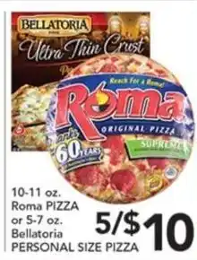 Pete's Fresh Market Roma personal size pizza offer