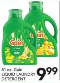 Pete's Fresh Market Gain liquid laundry detergent offer