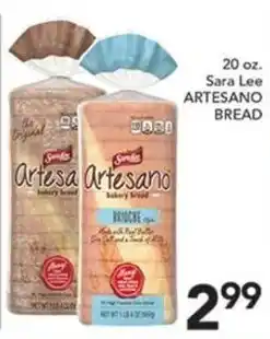 Pete's Fresh Market Sara Lee artesano bread offer