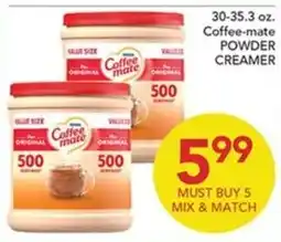 Pete's Fresh Market Coffee mate powder creamer offer
