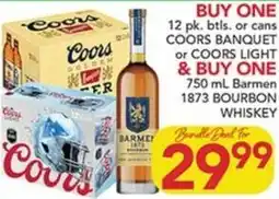 Pete's Fresh Market Coors Banquet or Coors Light & Barren 1873 Bourbon Whiskey offer