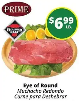 Rancho Markets Prime Eye of Round offer