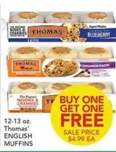 Pete's Fresh Market Thomas' English Muffins offer