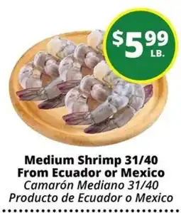 Rancho Markets Medium Shrimp 31/40 offer