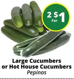 Rancho Markets Large Cucumbers or Hot House Cucumbers Pepinos offer