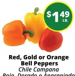 Rancho Markets Red, Gold or Orange Bell Peppers offer