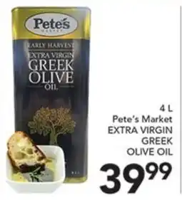 Pete's Fresh Market Pete's Market extra virgin greek olive oil offer
