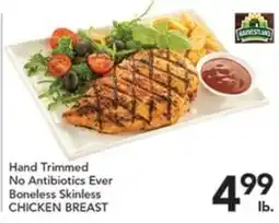 Pete's Fresh Market Farmland hand trimmed no antibiotics ever boneless skinless chicken breast offer