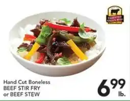 Pete's Fresh Market Hand Cut Boneless Beef Stir Fry or Beef Stew offer