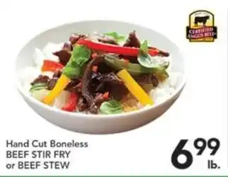 Pete's Fresh Market Hand Cut Boneless Beef Stir Fry or Beef Stew offer
