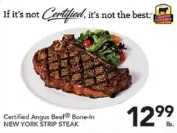 Pete's Fresh Market Certified Angus Beef Bone-In New York Strip Steak offer