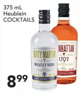 Pete's Fresh Market Heublein cocktails offer