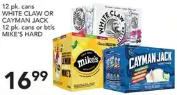 Pete's Fresh Market White Claw or Cayman Jack or Mike's Hard offer