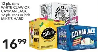 Pete's Fresh Market White Claw or Cayman Jack or Mike's Hard offer