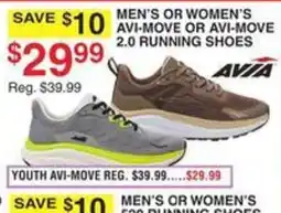 Dunham's Sports Avia men's or women's avi-move 2.0 running shoes offer