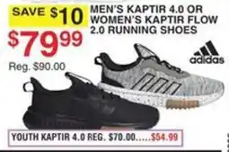 Dunham's Sports Adidas Men's Kaptir 4.0 or Women's Kaptir Flow 2.0 Running Shoes offer
