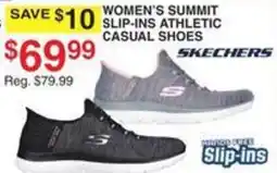 Dunham's Sports Skechers women's summit slip-ins athletic casual shoes offer