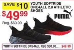 Dunham's Sports Puma youth softride one4all 2.0 athletic shoes offer
