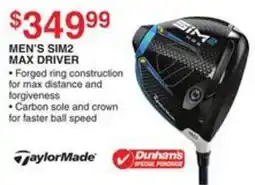 Dunham's Sports TaylorMade Men's Sim2 Max Driver offer