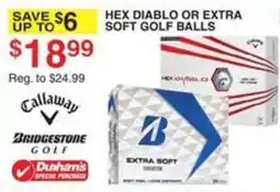 Dunham's Sports Callaway Hex Diablo or Extra Soft Golf Balls offer