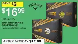 Dunham's Sports Callaway warbird series golf balls offer