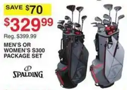 Dunham's Sports Spalding men's or women's s300 package set offer