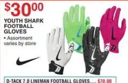 Dunham's Sports Nike youth shark football gloves offer