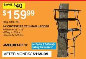 Dunham's Sports Muddy 18' Crossfire Xt 2-Man Ladder offer