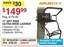 Dunham's Sports Muday 17' Sky Rise Ultra-Wide Ladder offer
