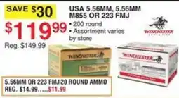 Dunham's Sports Winchester 5.56mm or 223 fmj ammo offer