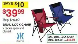 Dunham's Sports Kijaro dual lock chair offer