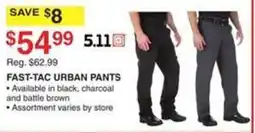 Dunham's Sports Fast-tac urban pants offer