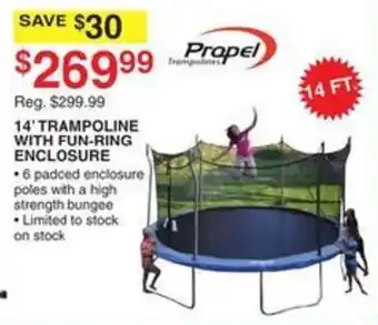 Dunham's Sports Propel 14' Trampoline With Fun-Ring Enclosure offer