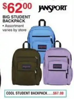 Dunham's Sports Jansport big student backpack offer