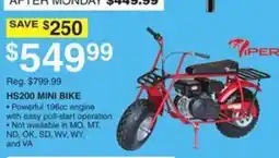 Dunham's Sports Viper HS200 Mini Bike offer