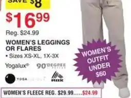Dunham's Sports Yogalux women's leggings or flares offer