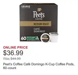 Costco Peet's Coffee Café Domingo K-Cup Coffee Pods, 60-count offer
